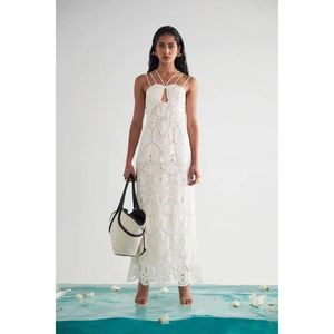 cult gaia White Lace Midi Dress